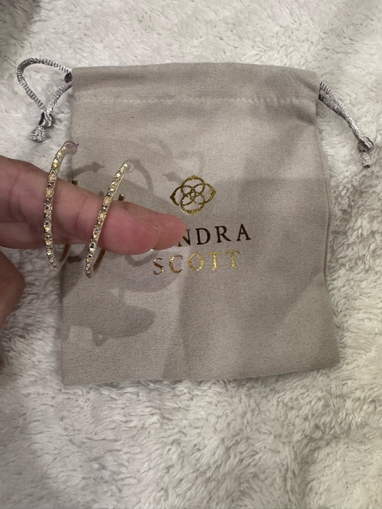Kendra Scott Jewelry - Kendra Scott Veronica Gold Crystal Hoop Earrings